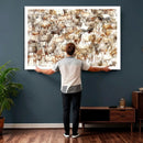 Farmhouse Bighorn Sheep Wall Art Canvas Print - Abstract by MyGreatCanvas | Canvas Wall Art Prints | Photo Prints & Wall Decor