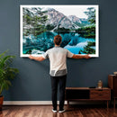 Alpine Mountain Lake Wall Art Canvas Print – Turquoise by MyGreatCanvas | Canvas Wall Art Prints | Photo Prints & Wall Decor