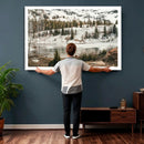 Snowy Mountain Landscape Wall Art Canvas Print, Alpine Pine by MyGreatCanvas | Canvas Wall Art Prints | Photo Prints & Wall Decor