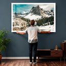 Snowy Mountain Wall Art Canvas Print, Alpine Pine Forest by MyGreatCanvas | Canvas Wall Art Prints | Photo Prints & Wall Decor