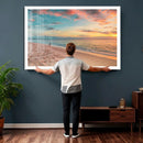 Beach Walk Wall Art Canvas Print – Soft Coastal Photography by MyGreatCanvas | Canvas Wall Art Prints | Photo Prints & Wall Decor