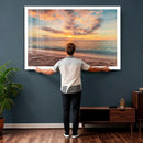 Sunset Beach Wall Art Canvas Print – Soft Coastal by MyGreatCanvas | Canvas Wall Art Prints | Photo Prints & Wall Decor