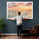 Sunset Beach Wall Art Canvas Print – Soft Coastal by MyGreatCanvas | Canvas Wall Art Prints | Photo Prints & Wall Decor
