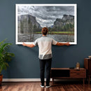 Yosemite Valley River Wall Art Canvas Print, Granite Cliffs by MyGreatCanvas | Canvas Wall Art Prints | Photo Prints & Wall Decor