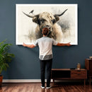Abstract Highland Cow Wall Art Canvas Print, Rustic Farm by MyGreatCanvas | Canvas Wall Art Prints | Photo Prints & Wall Decor