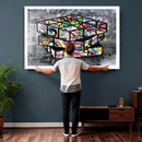 Graffiti Cube Abstract Street Art Wall Art Canvas Print by MyGreatCanvas | Canvas Wall Art Prints | Photo Prints & Wall Decor
