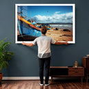 Fishing Boats Wall Art Canvas Print, Coastal Boat Beach by MyGreatCanvas | Canvas Wall Art Prints | Photo Prints & Wall Decor