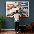 Rocky Coast Ocean Sunset Wall Art Canvas Print, Dramatic by MyGreatCanvas | Canvas Wall Art Prints | Photo Prints & Wall Decor
