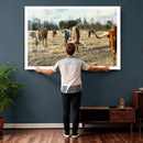 Texas Longhorn Wall Art Canvas Print, Western Ranch Cattle by MyGreatCanvas | Canvas Wall Art Prints | Photo Prints & Wall Decor