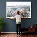 Frosted Fern Wall Art Canvas Print, Soft Winter Botanical by MyGreatCanvas | Canvas Wall Art Prints | Photo Prints & Wall Decor