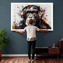 Dj Monkey Wall Art Canvas Print – Colorful Pop Art Banksy by MyGreatCanvas | Canvas Wall Art Prints | Photo Prints & Wall Decor