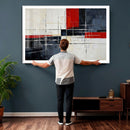 Navy Red Abstract Wall Art Canvas Print, Modern Luxury by MyGreatCanvas | Canvas Wall Art Prints | Photo Prints & Wall Decor