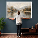 Abstract Landscape Wall Art Canvas Print, Modern Lake by MyGreatCanvas | Canvas Wall Art Prints | Photo Prints & Wall Decor