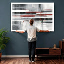 Gray Red Abstract Wall Art Canvas Print, Modern Abstract by MyGreatCanvas | Canvas Wall Art Prints | Photo Prints & Wall Decor
