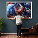 Red Wine Splash Abstract Wall Art Canvas Print, Modern Wine by MyGreatCanvas | Canvas Wall Art Prints | Photo Prints & Wall Decor
