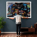 Graffiti American Football Player Street Art Wall Art Canvas by MyGreatCanvas | Canvas Wall Art Prints | Photo Prints & Wall Decor