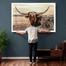 Texas Longhorn Wall Art Canvas Print – Western Cattle Ranch by MyGreatCanvas | Canvas Wall Art Prints | Photo Prints & Wall Decor
