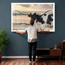 Texas Longhorn Bull Rustic Wall Art Canvas Print by MyGreatCanvas | Canvas Wall Art Prints | Photo Prints & Wall Decor