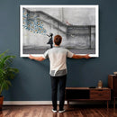 Banksy Girl with Butterflies Street Art Wall Art Canvas by MyGreatCanvas | Canvas Wall Art Prints | Photo Prints & Wall Decor