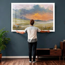 Mountain Sunset Wall Art Canvas Print Vintage Landscape by MyGreatCanvas | Canvas Wall Art Prints | Photo Prints & Wall Decor