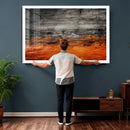 Black Orange Abstract Wall Art Canvas Print Modern Textured by MyGreatCanvas | Canvas Wall Art Prints | Photo Prints & Wall Decor