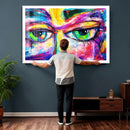 Colorful Abstract Face Wall Art Canvas Print – Modern Pop by MyGreatCanvas | Canvas Wall Art Prints | Photo Prints & Wall Decor