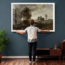 Adolf Dressler Landscape of the Oder River Wall Art Canvas by MyGreatCanvas | Canvas Wall Art Prints | Photo Prints & Wall Decor