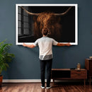 Highland Cow Wall Art Canvas Print – Moody Dark Rustic by MyGreatCanvas | Canvas Wall Art Prints | Photo Prints & Wall Decor