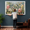 Vintage Birds and Flowers Wall Art Canvas Print, Botanical by MyGreatCanvas | Canvas Wall Art Prints | Photo Prints & Wall Decor