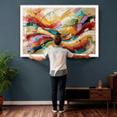 Geometric Abstract Wall Art Canvas Print, Orange Blue by MyGreatCanvas | Canvas Wall Art Prints | Photo Prints & Wall Decor
