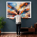 Lyrical Abstraction Wall Art Canvas Print, Orange Blue by MyGreatCanvas | Canvas Wall Art Prints | Photo Prints & Wall Decor