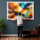 Lyrical Abstract Wall Art Canvas Print, Orange Blue Abstract by MyGreatCanvas | Canvas Wall Art Prints | Photo Prints & Wall Decor