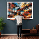 Lyrical Abstrac Wall Art Canvas Print, Orange Blue Abstract by MyGreatCanvas | Canvas Wall Art Prints | Photo Prints & Wall Decor