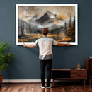 Mountain Lake Canvas Wall Art — Rustic Forest Landscape by MyGreatCanvas | Canvas Wall Art Prints | Photo Prints & Wall Decor