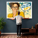 Pop Art Print Bathroom Sign Wall Art Canvas Print — Funny by MyGreatCanvas | Canvas Wall Art Prints | Photo Prints & Wall Decor