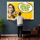Pop Art Print Bathroom Sign Wall Art Canvas Print — Funny by MyGreatCanvas | Canvas Wall Art Prints | Photo Prints & Wall Decor