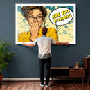 Pop Art Print Bathroom Sign Wall Art Canvas Print — Funny by MyGreatCanvas | Canvas Wall Art Prints | Photo Prints & Wall Decor