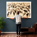 Texas Longhorn Sepia Canvas Wall Art, Western Cattle by MyGreatCanvas | Canvas Wall Art Prints | Photo Prints & Wall Decor