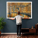 Gustav Klimt Golden Cityscape Wall Art Canvas Print, Framed by MyGreatCanvas | Canvas Wall Art Prints | Photo Prints & Wall Decor