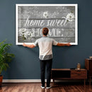 Home Sweet Home Sign Wall Art Canvas Print, Floral Farmhouse by MyGreatCanvas | Canvas Wall Art Prints | Photo Prints & Wall Decor