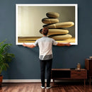 Zen Stone Wall Art Canvas Print, Balanced Rock Stack Framed by MyGreatCanvas | Canvas Wall Art Prints | Photo Prints & Wall Decor