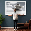 Zen Stone Wall Art Canvas Print, Balanced Rock Stack Framed by MyGreatCanvas | Canvas Wall Art Prints | Photo Prints & Wall Decor