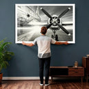 Vintage Airplane Wall Art Canvas Print, Black and White by MyGreatCanvas | Canvas Wall Art Prints | Photo Prints & Wall Decor