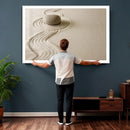 Zen Garden Stone Sand Canvas | Japanese Rock Garden Wall Art by MyGreatCanvas | Canvas Wall Art Prints | Photo Prints & Wall Decor