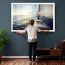 Sailboat Wall Art Canvas Print, Ocean Sunset Sailing Framed by MyGreatCanvas | Canvas Wall Art Prints | Photo Prints & Wall Decor