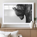 Black and White Grizzly 399 Bear Canvas Print Wall Art | by MyGreatCanvas | Canvas Wall Art Prints | Photo Prints & Wall Decor