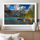 Moraine Lake 3-Panel Wall Art, Majestic Mountain and Lake by MyGreatCanvas | Canvas Wall Art Prints | Photo Prints & Wall Decor