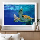 Sea Turtle Wall Art Canvas Print, Sea life in the Ocean Wall