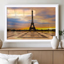Paris Eiffel Tower Sunset Canvas Wall Art Print - Iconic