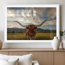 Texas Longhorn Canvas Wall Art – Majestic Triptych Animal by MyGreatCanvas | Canvas Wall Art Prints | Photo Prints & Wall Decor